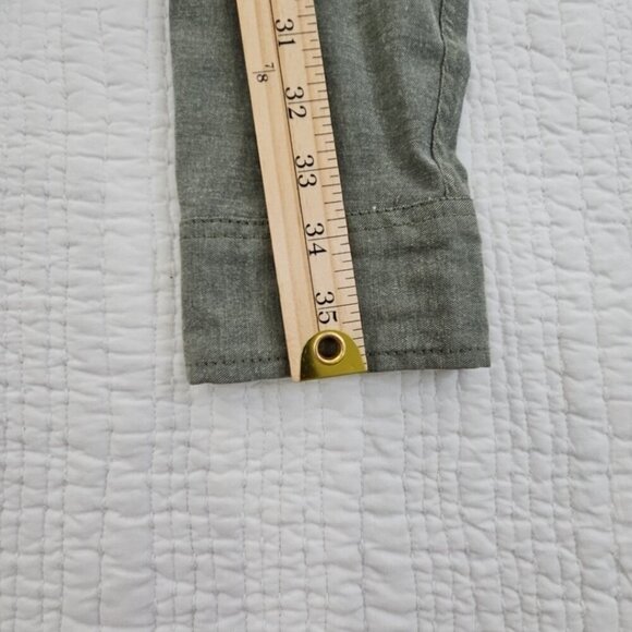 Ecko Unltd. Button Down Shirt Men's L Green Chambray Long Sleeve EUC LN - Picture 14 of 16